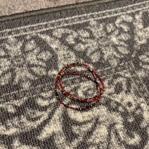 Enewton Multistrand Seed Bead Bracelet in Garnet and Black